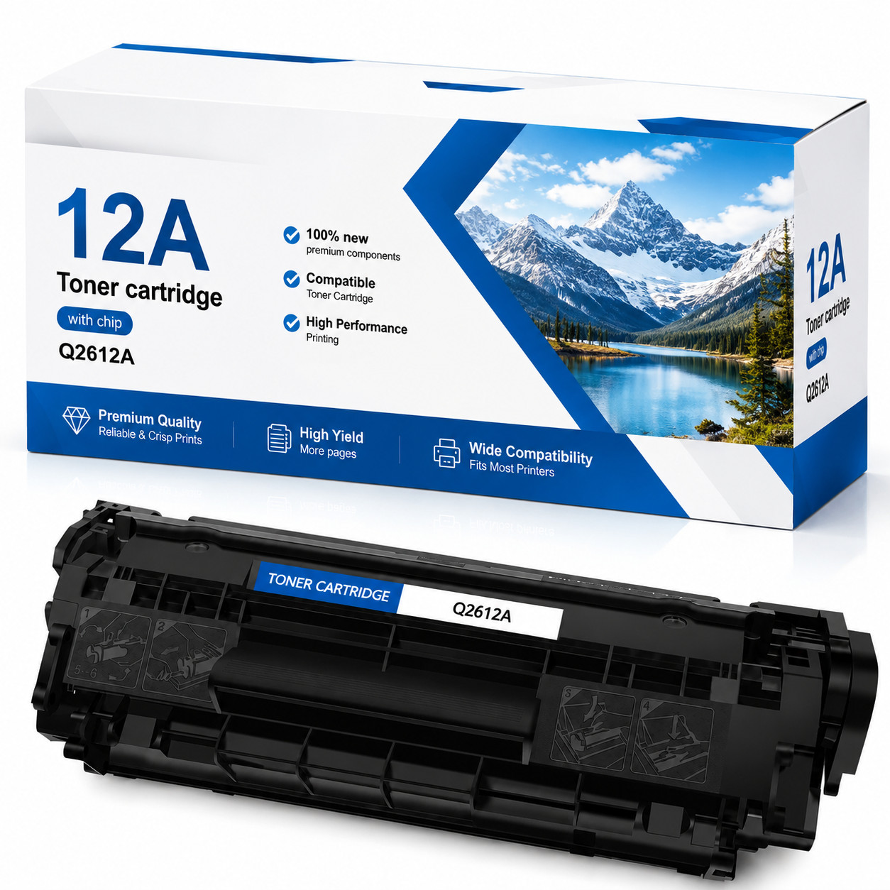 12A Q2612A 1PK  black Toner Cartridge for LaserJet 1020 M1005 M1319f LBP2900