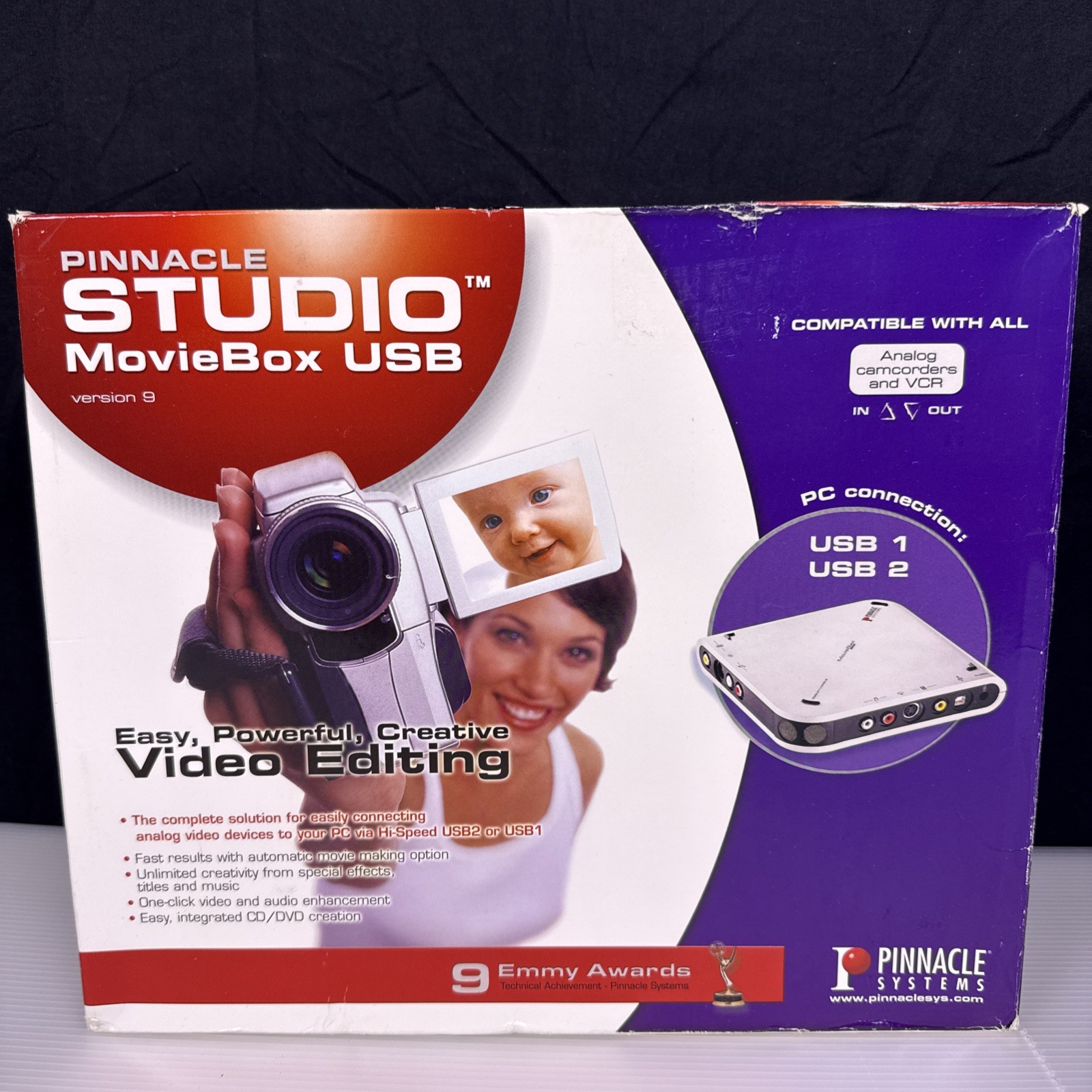 Pinnacle Studio Movie Box USB Ver 9 Video Editing Capture Device w/out software