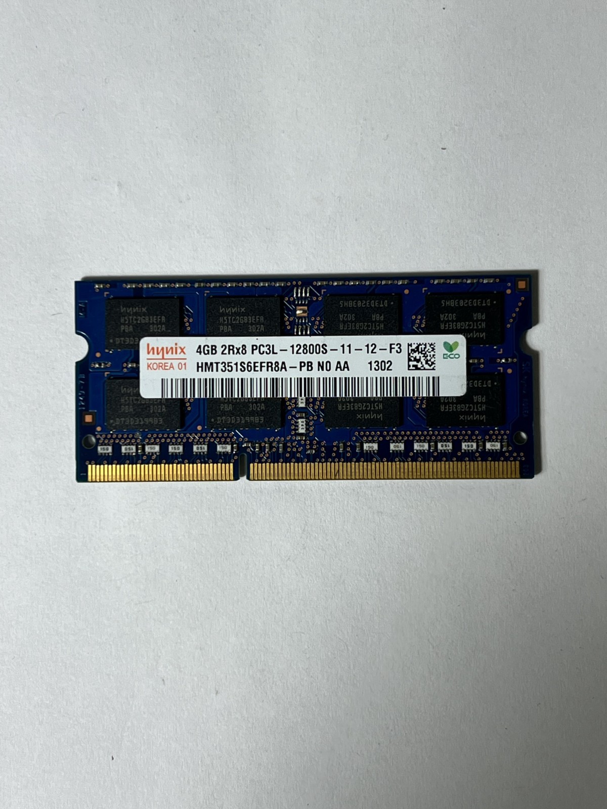 SK Hynix 4GB 2Rx8 PC3L-12800S DDR3L 1600MHz SODIMM LaptopMemory HMT351S6EFR8A-PB