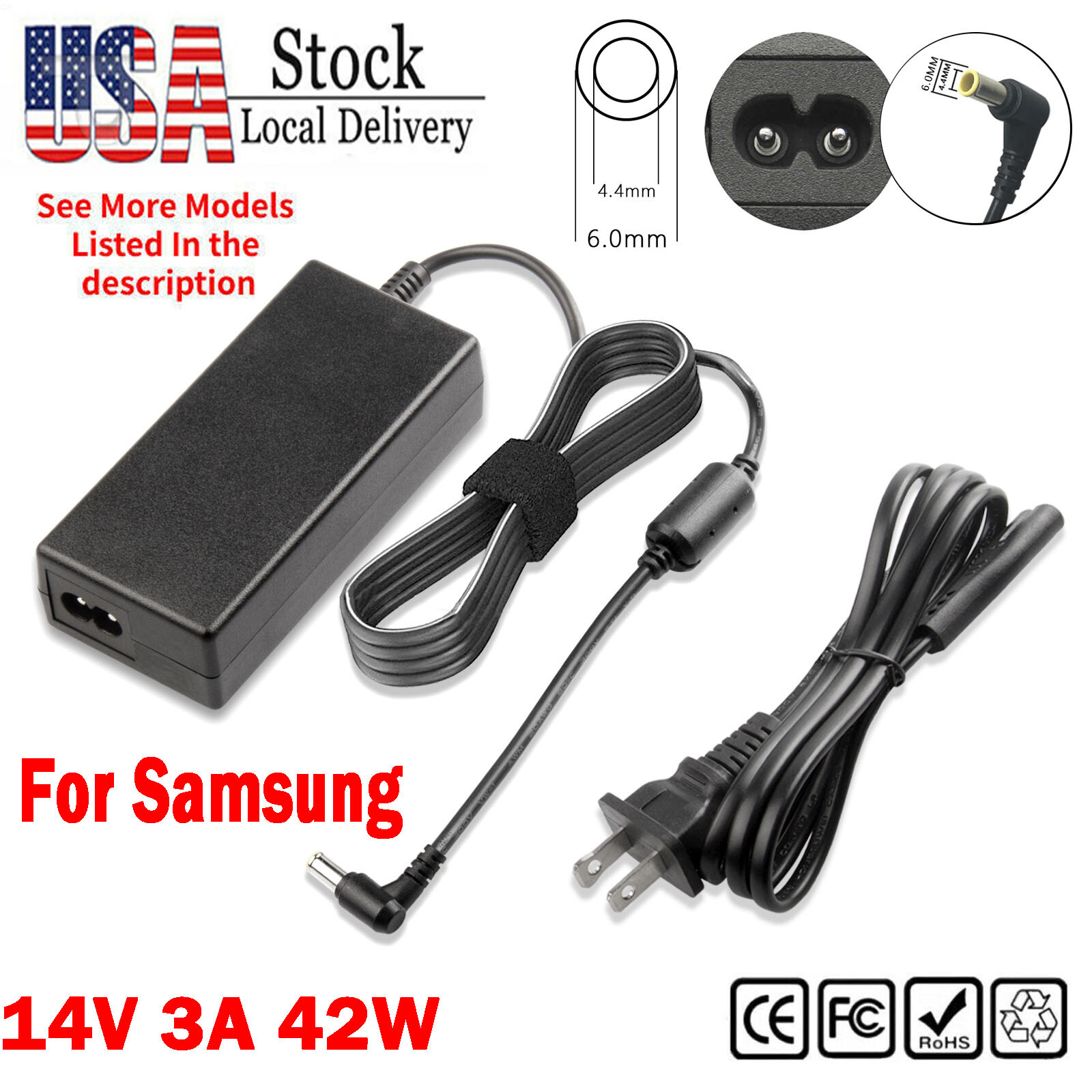 42W 14V 3A AC Adapter Charger For Samsung LTN1565 1500FP LCD monitor PE1206-USA*