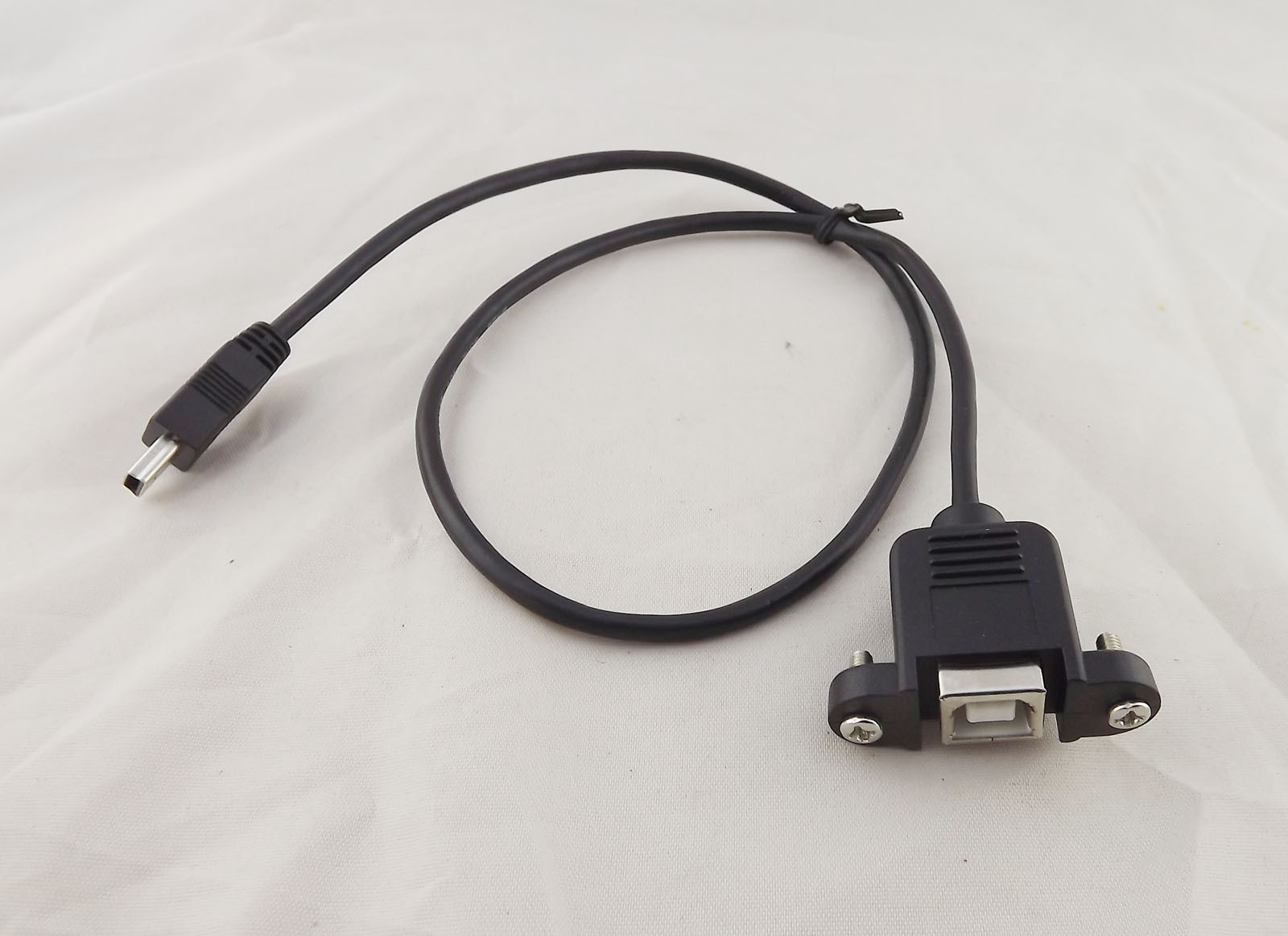 10x 1.5ft Mini USB 5Pin Male To USB2.0 B Female Socket Printer Panel Mount Cable