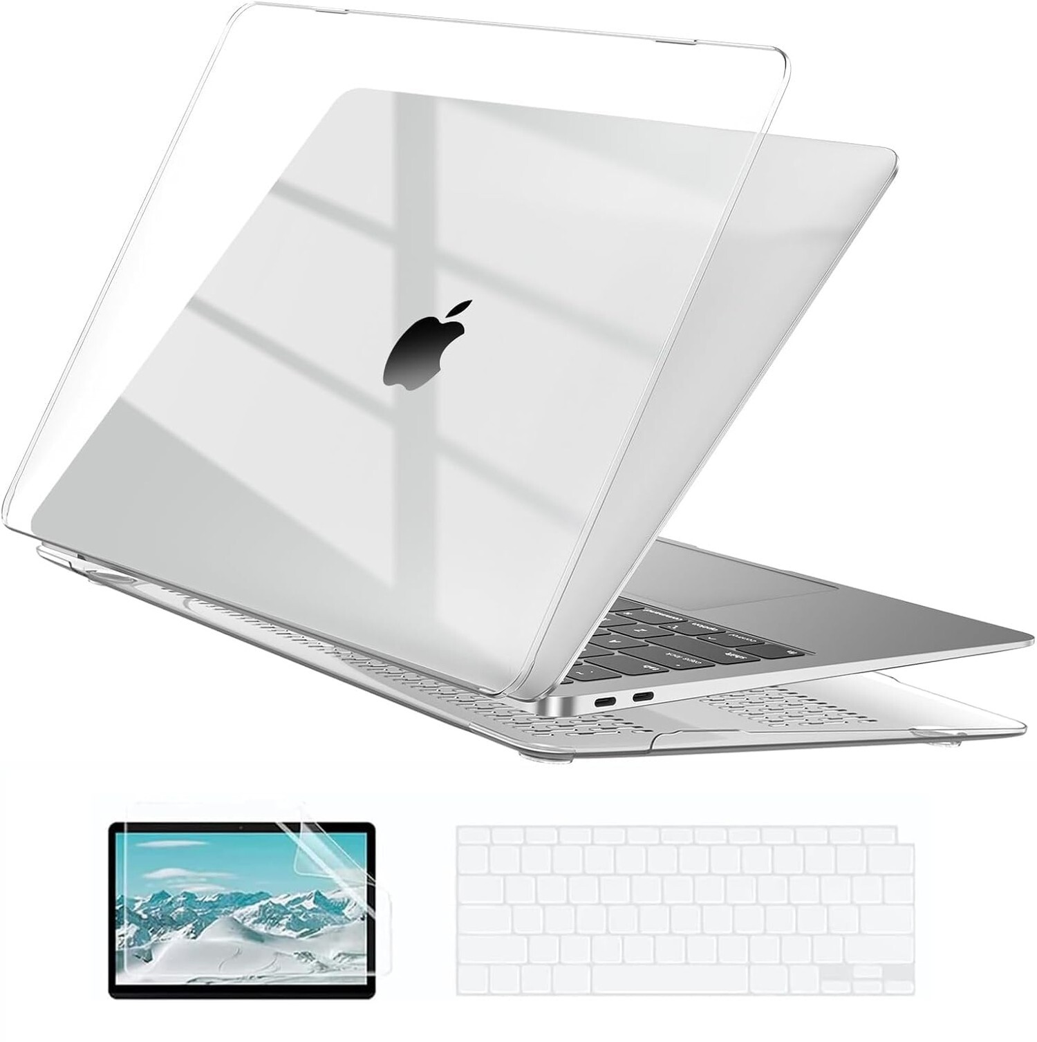 EooCoo Hard Case Compatible with MacBook Air 13 inch M1 Chip 2021-2018 with R...