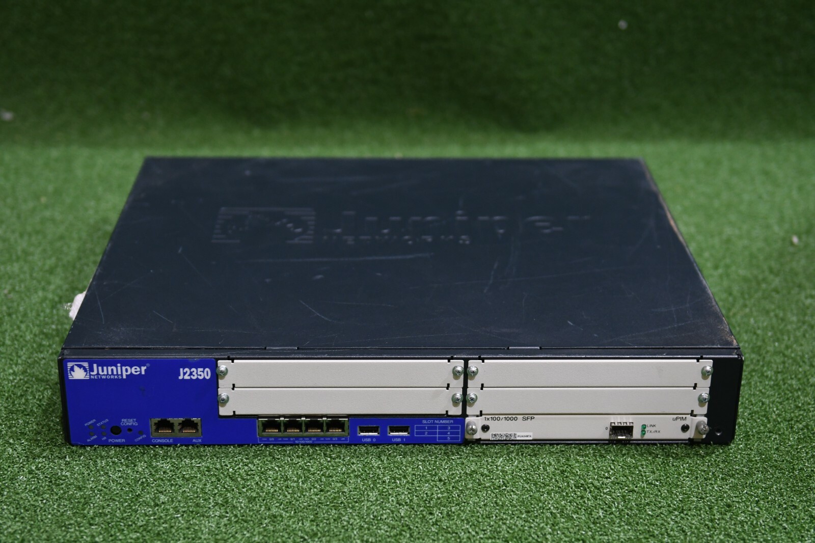 Juniper J2350-JB-SC-AC J2350 4 Port Gigabit Wired Router w/ JXU-1SFP-S - 1 YrWty