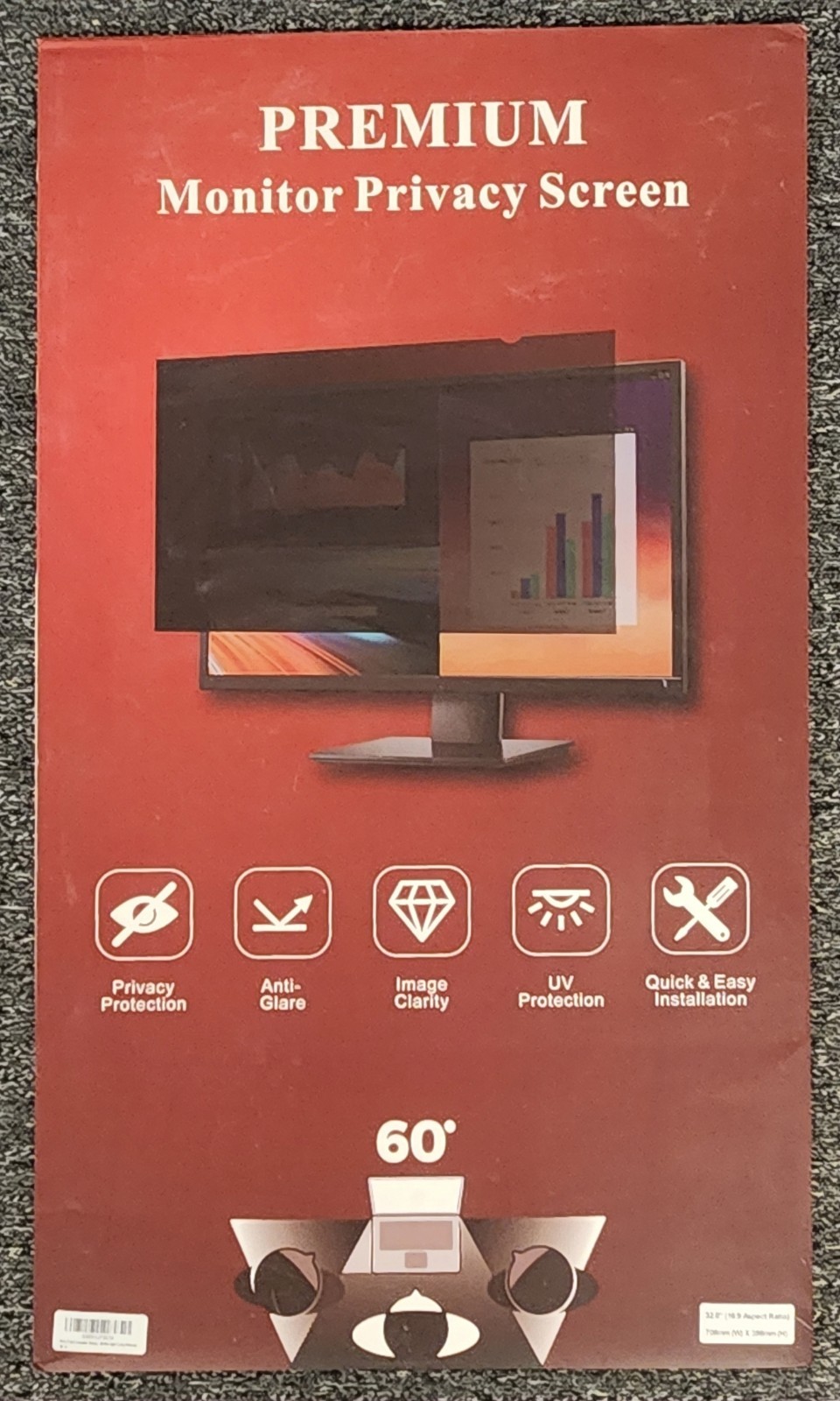 32 inch Privacy Screen Filter for 16:9 Computer Monitor, 32 inch Monitor Privacy