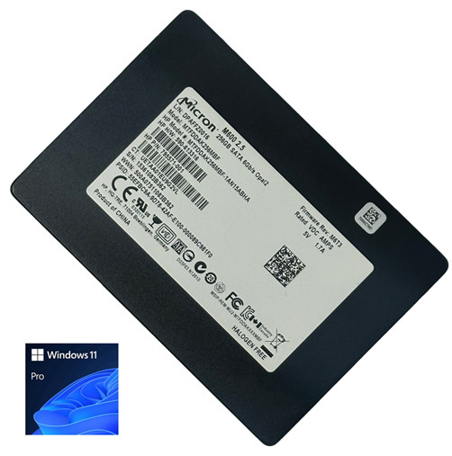 256GB Micron 2.5" SATA III  SSD w\ Windows 11 Pro for Lenovo Dell Acer IBM ASUS