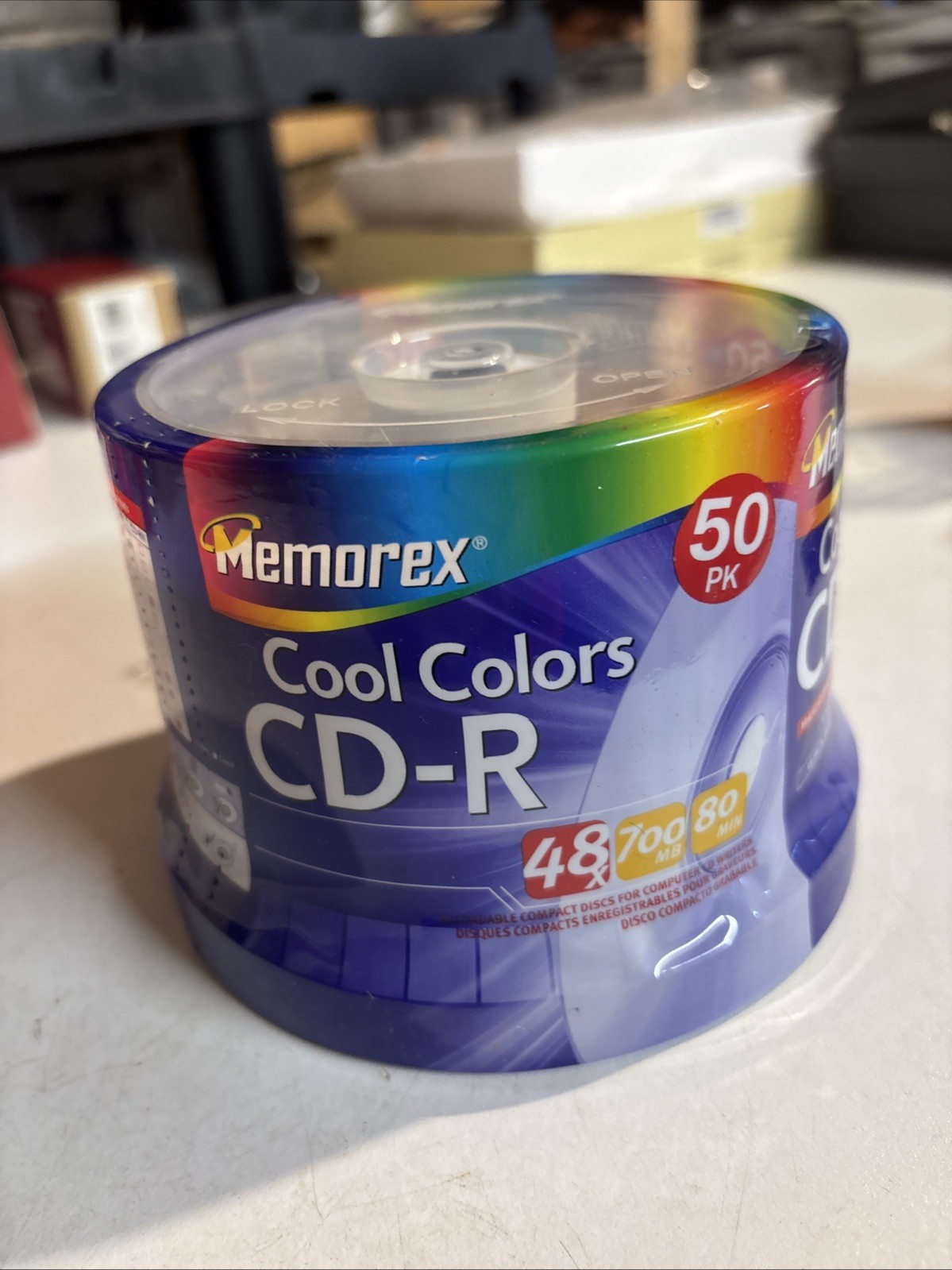 💿 Memorex Cool Colors CD-R 50 Pack 700MB 80min 48x Blank Discs Spindle ✅✅
