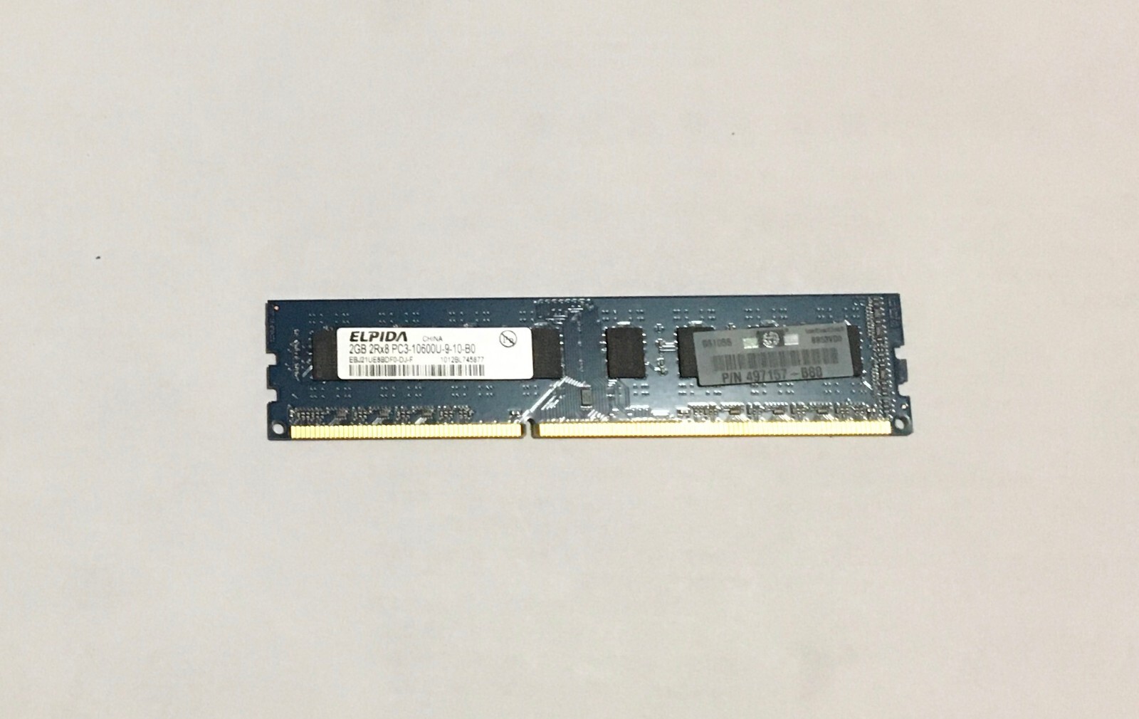 ELPIDA 2GB 2RX8 PC3-10600U-9-10-B0 EBJ21UE8BDF0-DJ-F DESKTOP MEMORY