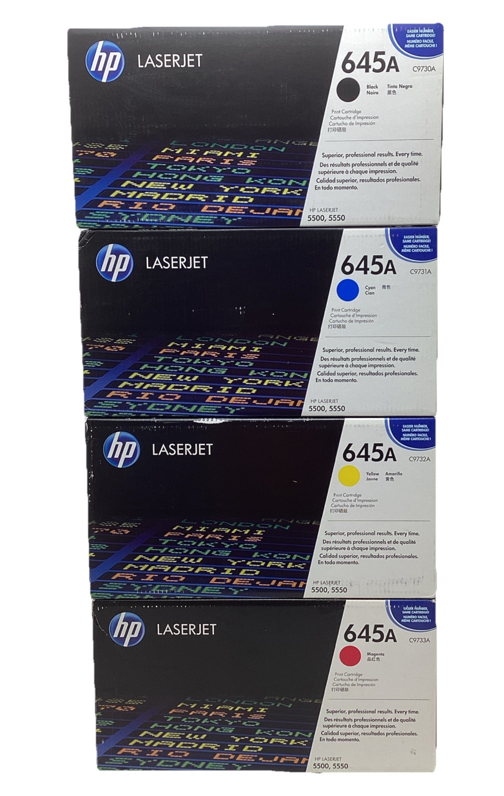 HP 645A Black,Cyan,Yellow,Magenta Toner Cartridge C9730A C9731A C9732A C9733A