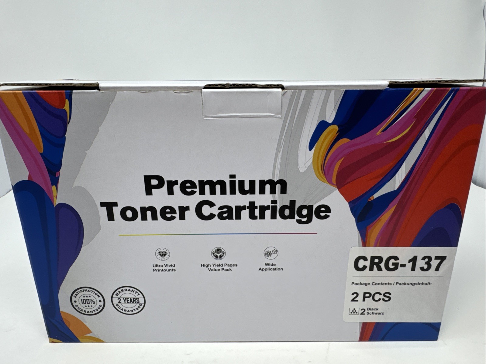 LxTek 137 CRG-137 Black Toner Cartridge for Canon 137 - 2 Pack
