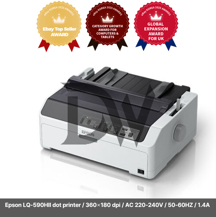 Epson LQ-590HII dot printer / 360×180 dpi / AC 220-240V / 50-60HZ / 1.4A