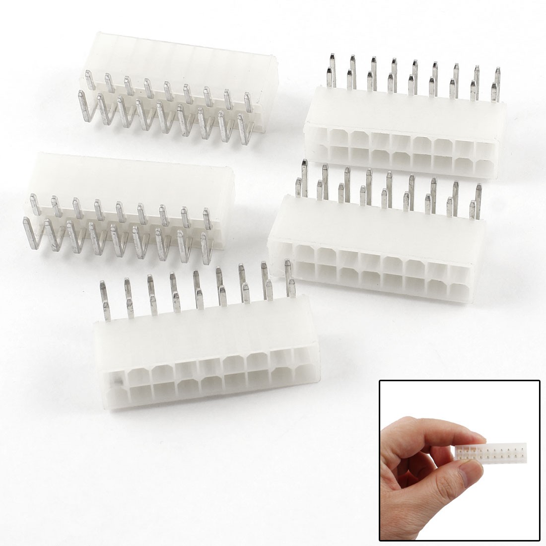 5 Pcs Beige 18 Pin Terminal Power Supply PCB ATX Connector