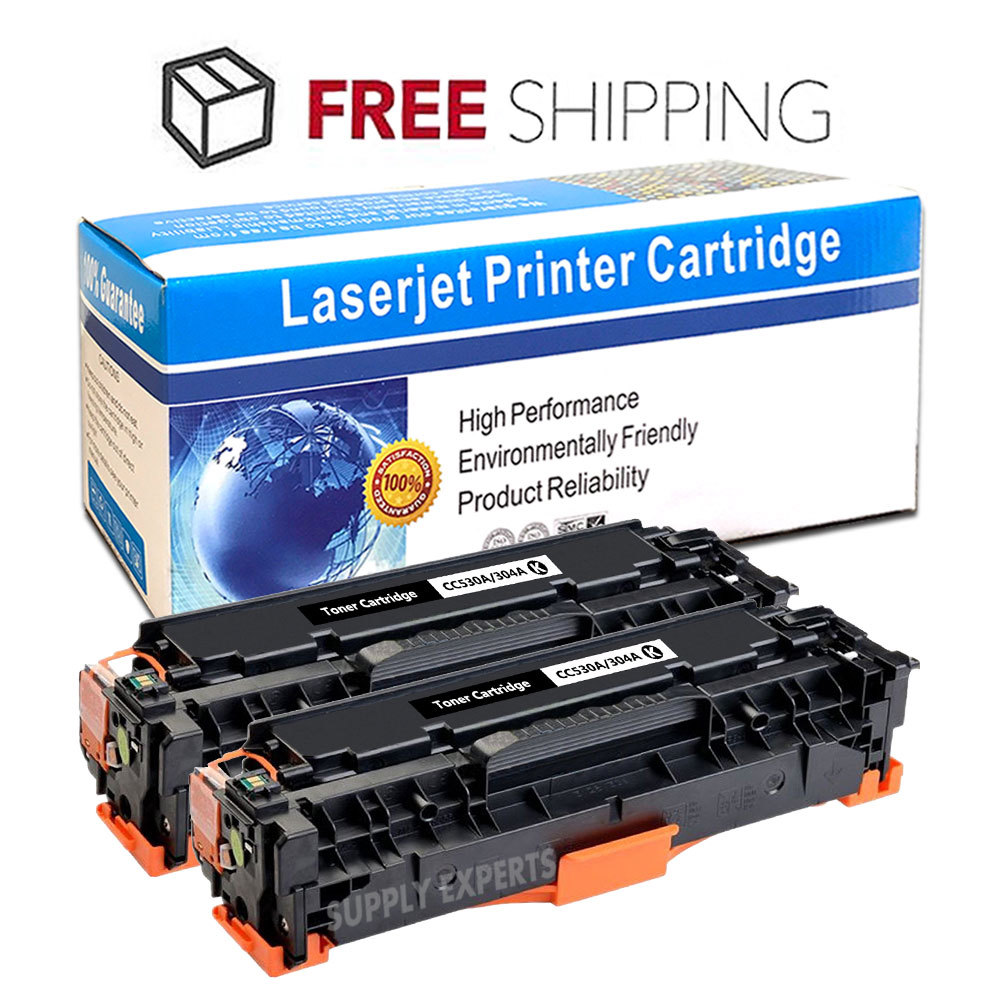 2PK 304A CC530A Toner Cartridge Black for HP CP2025 CM2320
