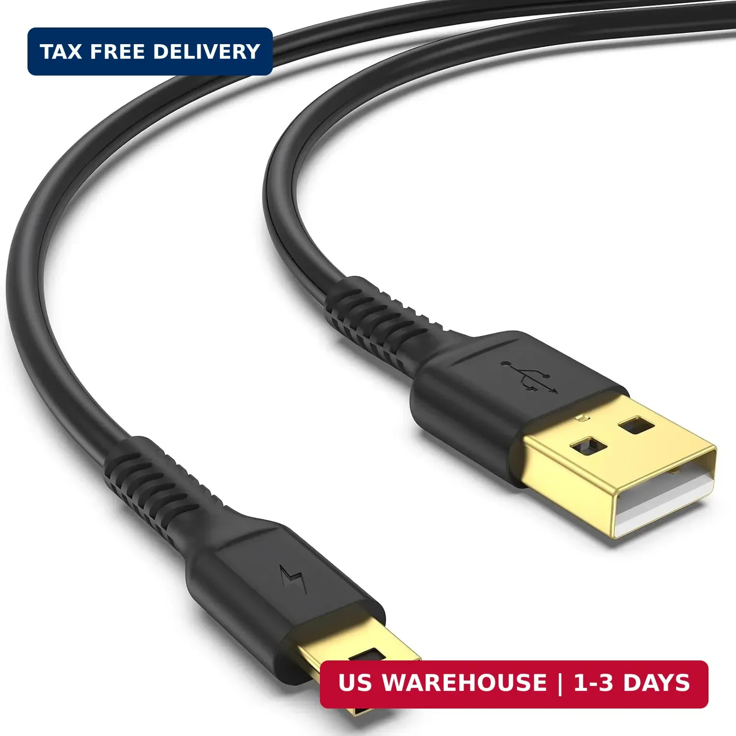 6.6FT Mini USB Cable, Standard USB 2.0 Type A Male to Mini B Male Charger Cord C
