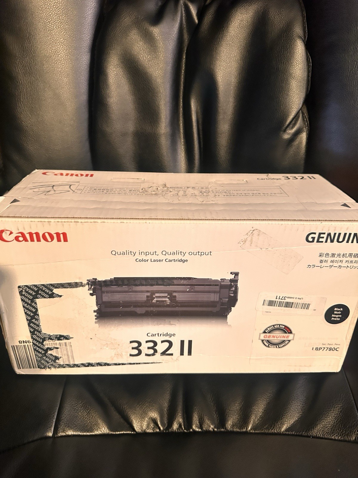 Canon 332 II Genuine Black Laser Toner Cartridge for LBP7780C
