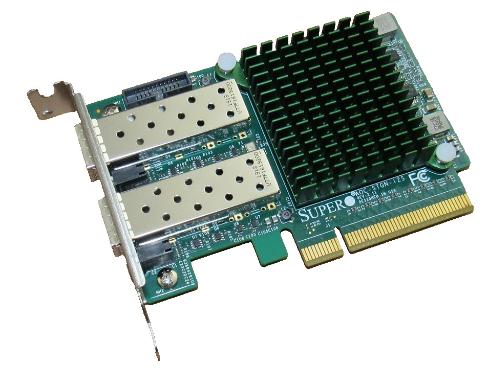 SuperMicro AOC-STGN-I2S Rev 2.11 Dual-Port SFP+ 10Gbe NIC Card w/Short Bracket