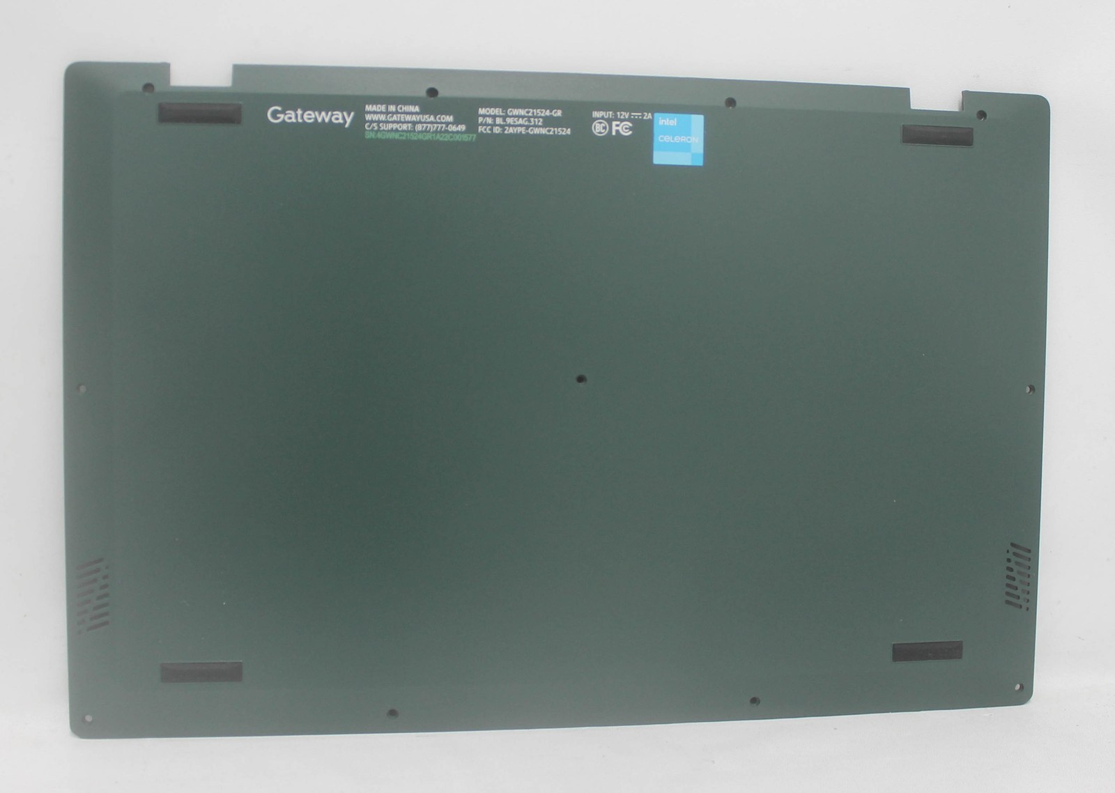 GWNC21524-GR-BASE Gateway Bottom Base Cover Green Gwnc21524-Gr "GRADE A"