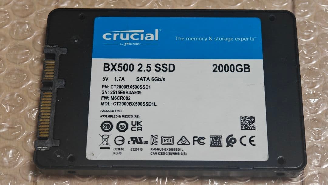 Crucial BX500 2.5 inch SSD 2000GB CT2000BX500SSD1 Tested