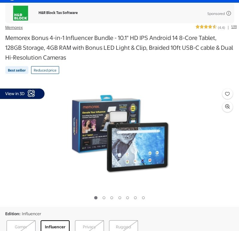 Memorex Tablet With TikTok App