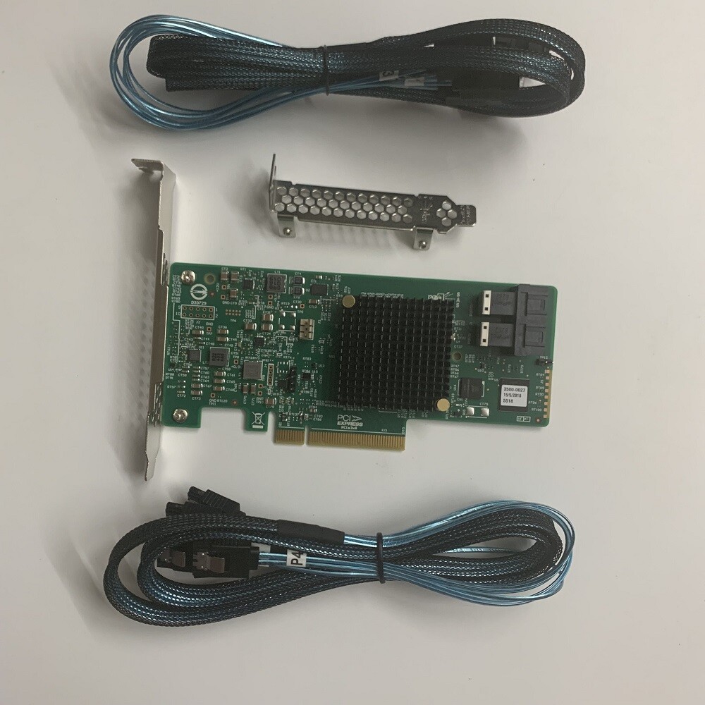 LSI SAS 9341-8I 12GB 8 PORT RAID CONTROLLER+2PCS 8643 to 4 SATA cable