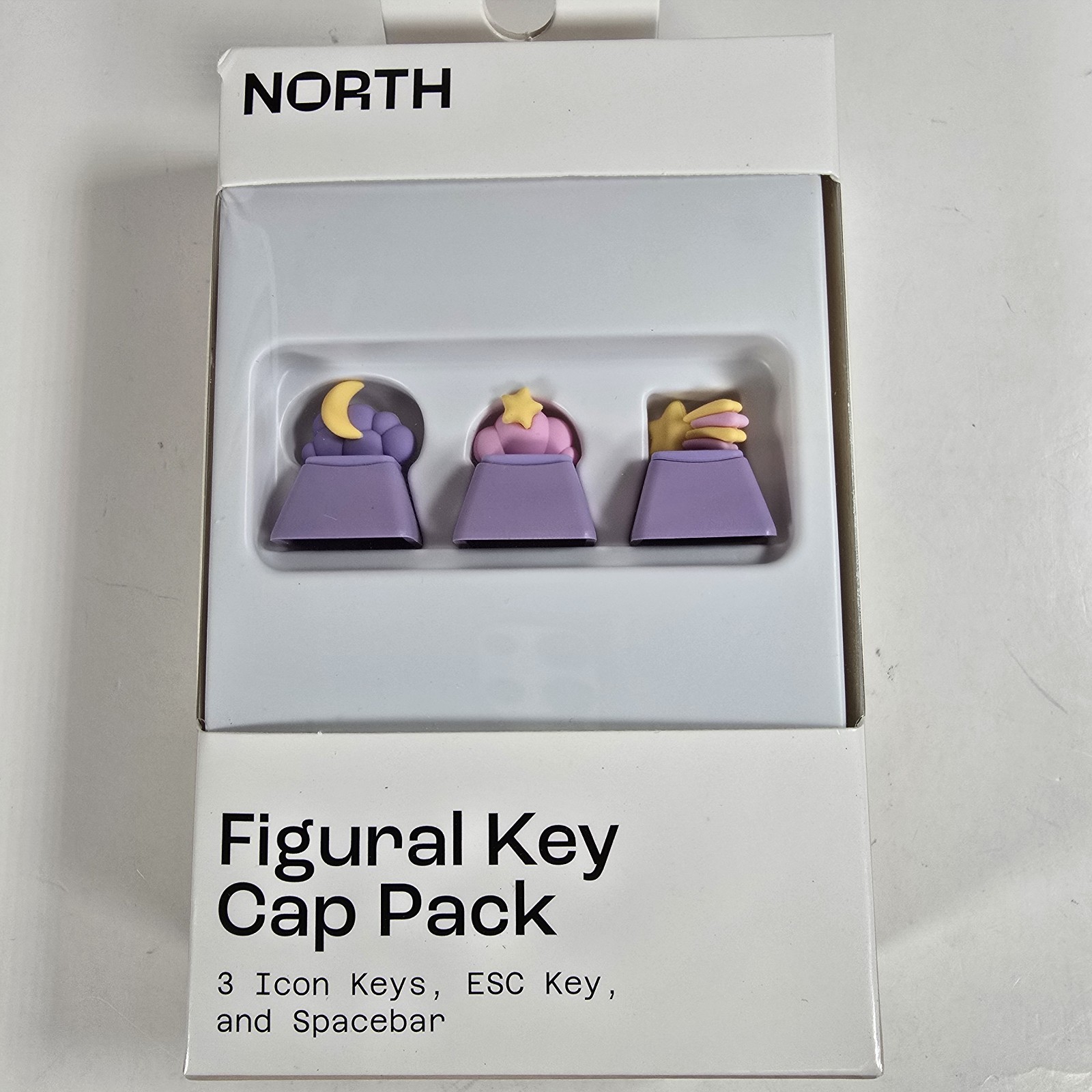 NORTH Figural Keycap Set MX Mechanical Keyboard ESC Spacebar Artisan Purple