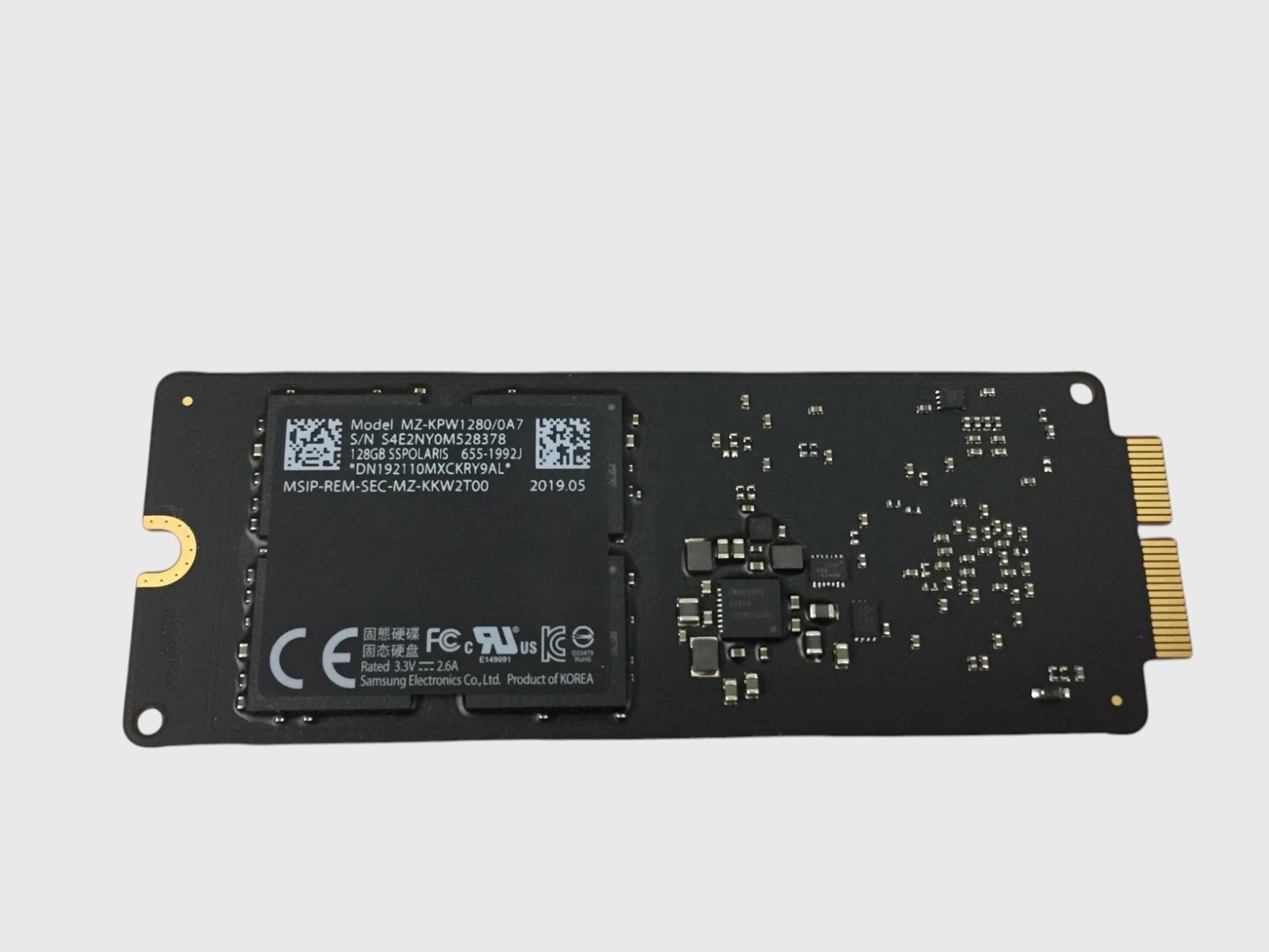 Apple Samsung 128GB SSD MZ-KPW1280/0A7 655-1992J NVMe iMac OEM