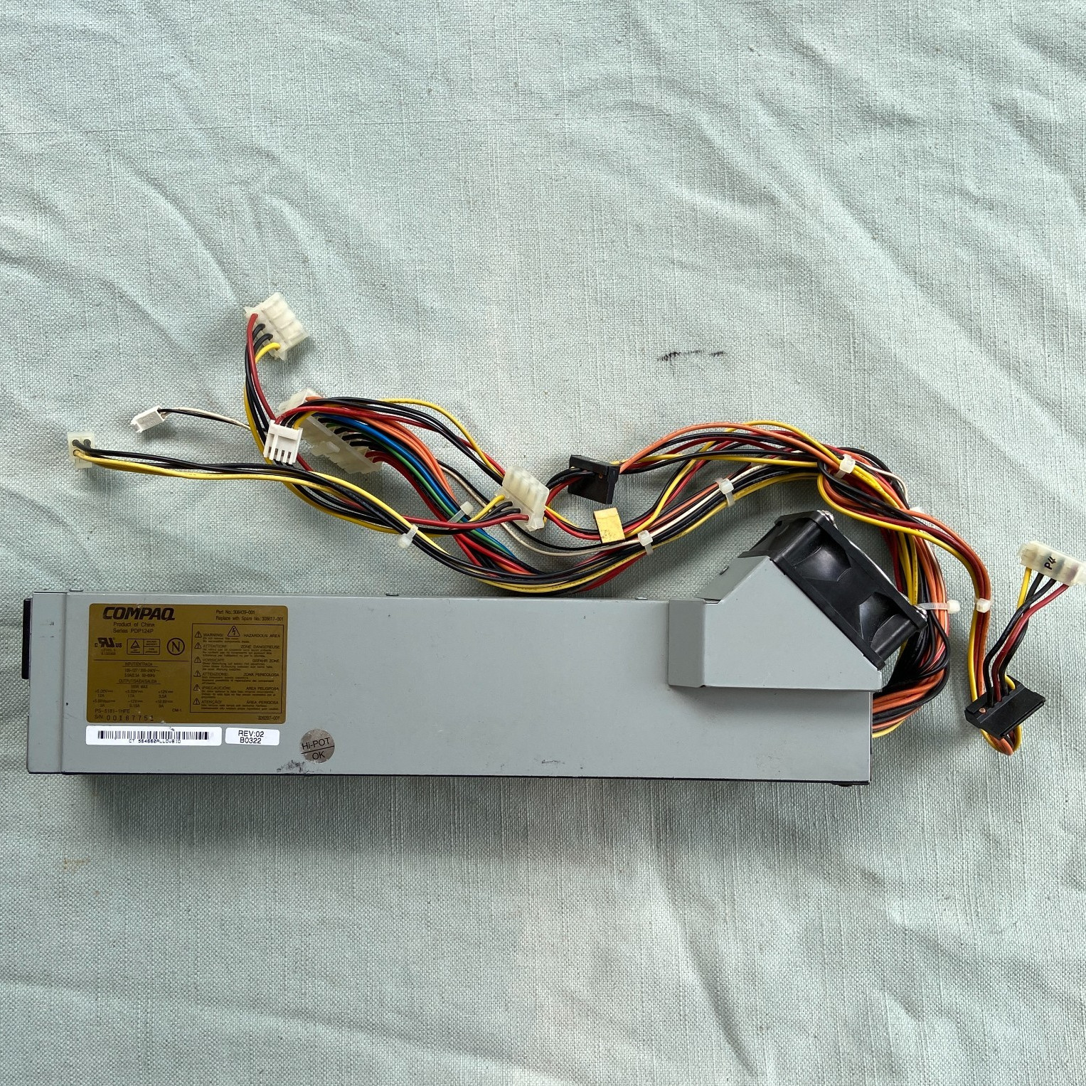 Vintage Power Supply Compaq PDP124P 308439-001 AC Adapter 185W PC Computer D530
