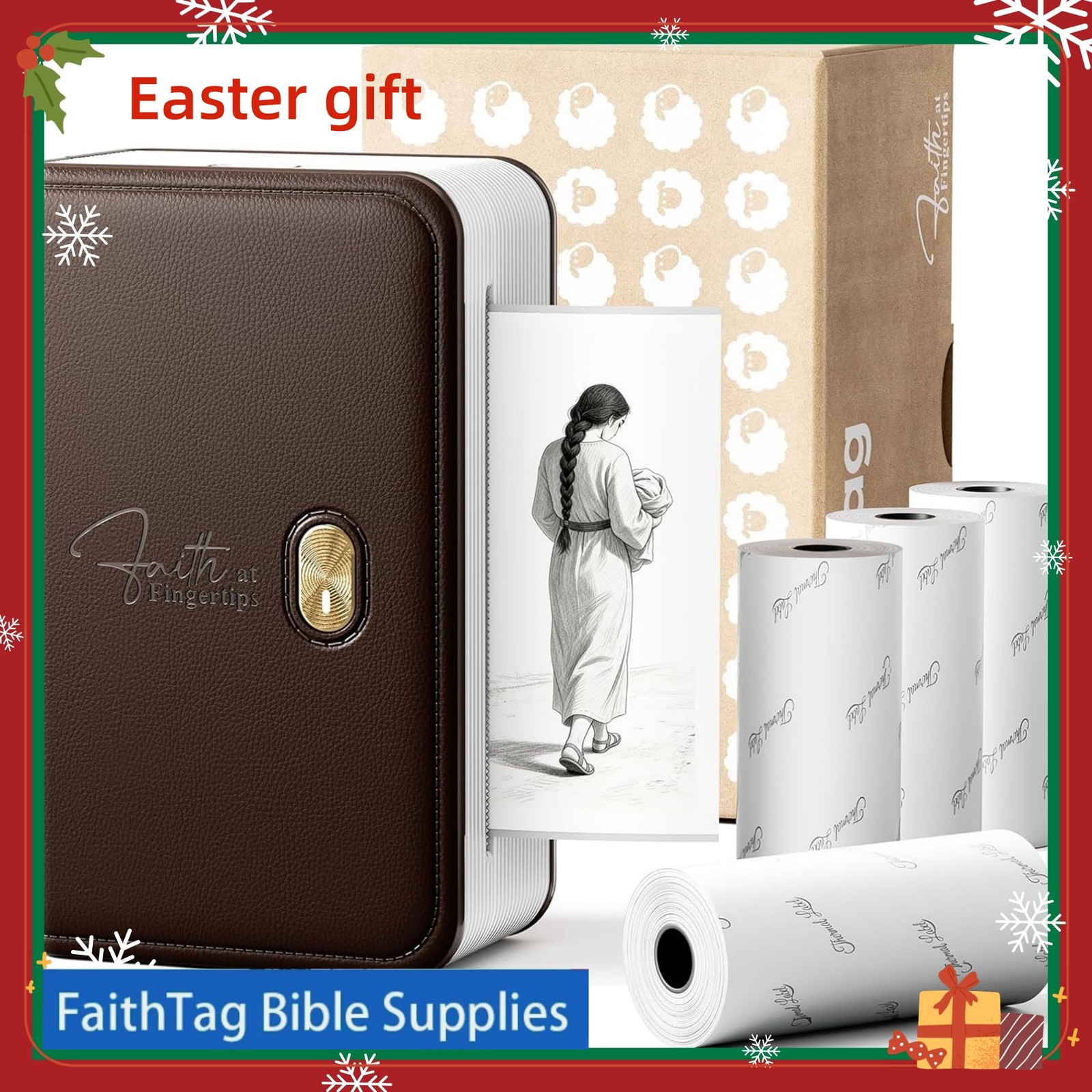Easter gift 3" FaithTag Bible Sticker Mini Printer Bible Study Journal Supplies