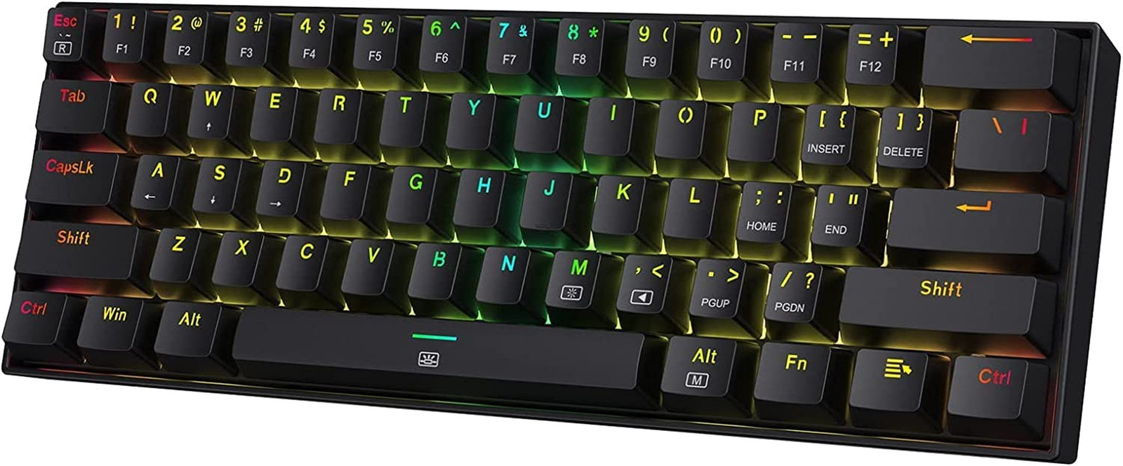 K630 Dragonborn 60% RGB Mechanical Keyboard with Brown Switches, Black