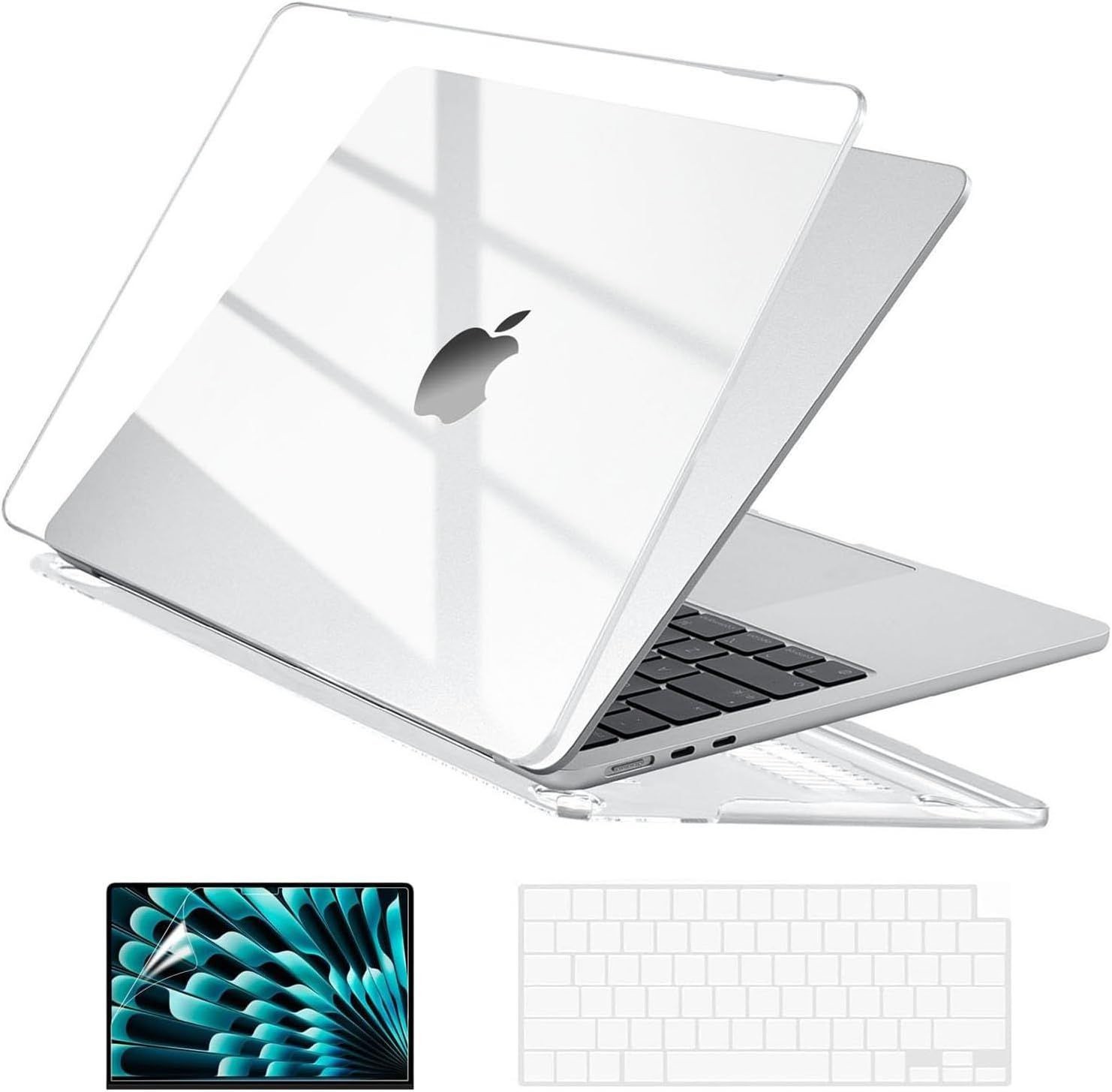Crystal Clear Case for 15" MacBook Air M5 M4 M3 M2 2026-2023,