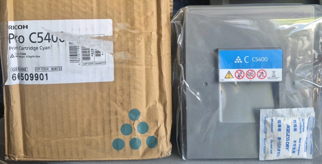 Ricoh 828722 Black for Ricoh C5400 OEM sealed Plastic