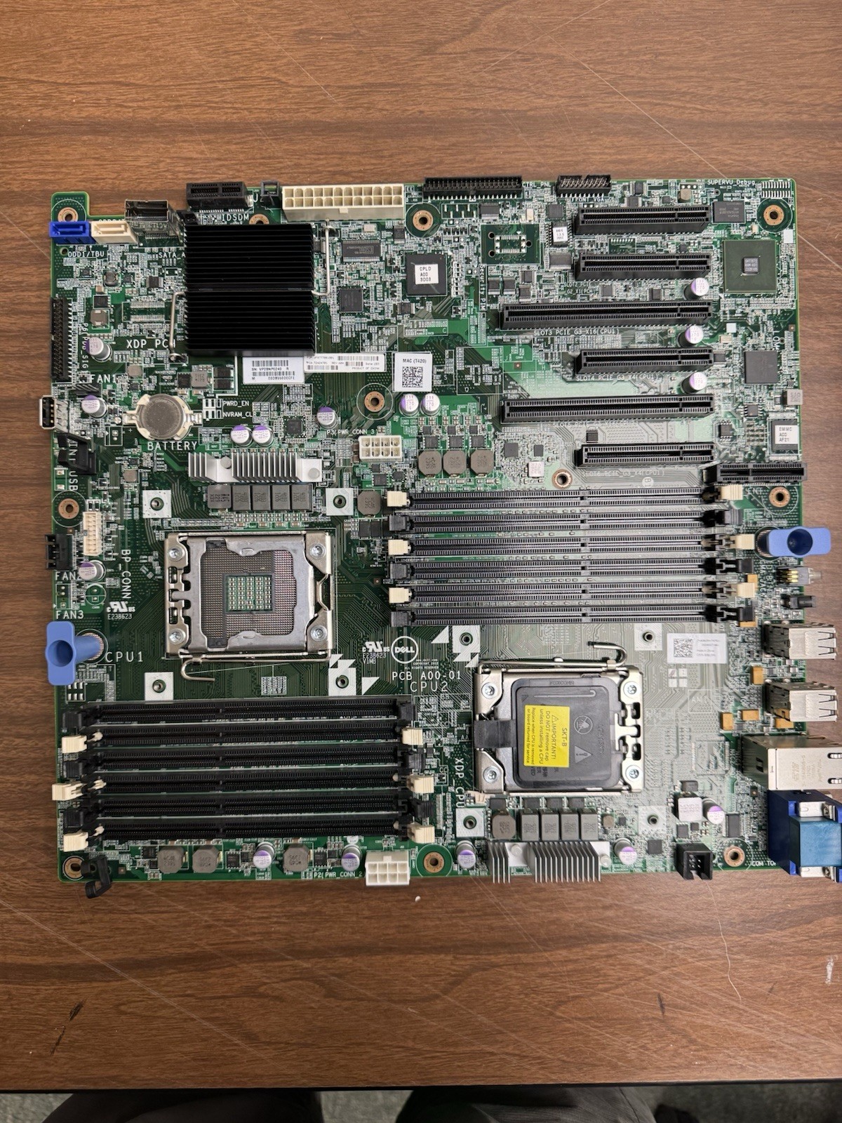 Dell Server Motherboard Dual CPU LGA3647 16 DIMM PCIe Board No RAM No CPU