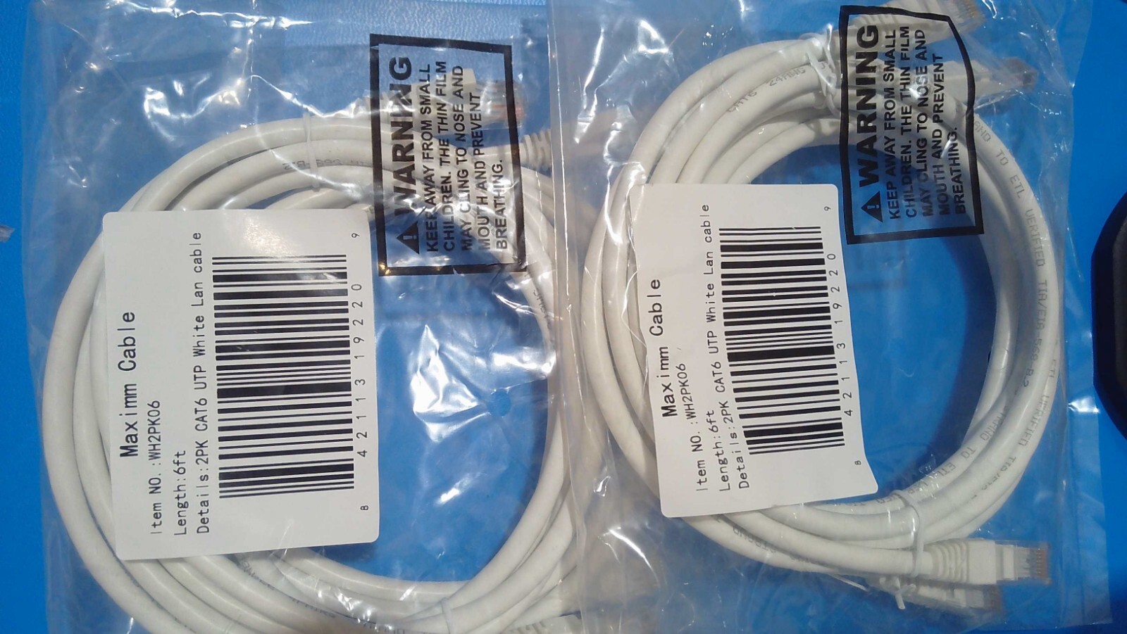 Cat 6 Ethernet Cable 6 ft (10-Pack) - High-Speed LAN Cable, Internet Cable