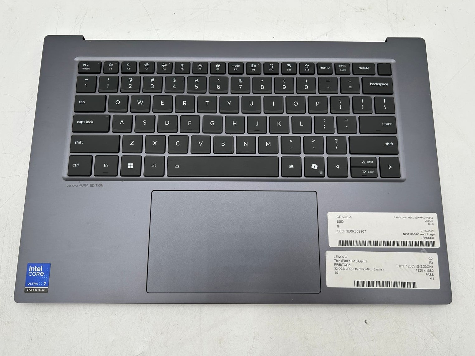 LENOVO | ThinkPad X9-15 Gen 1 | Ultra 7 258V | 32 GB RAM | 256GB | No Screen