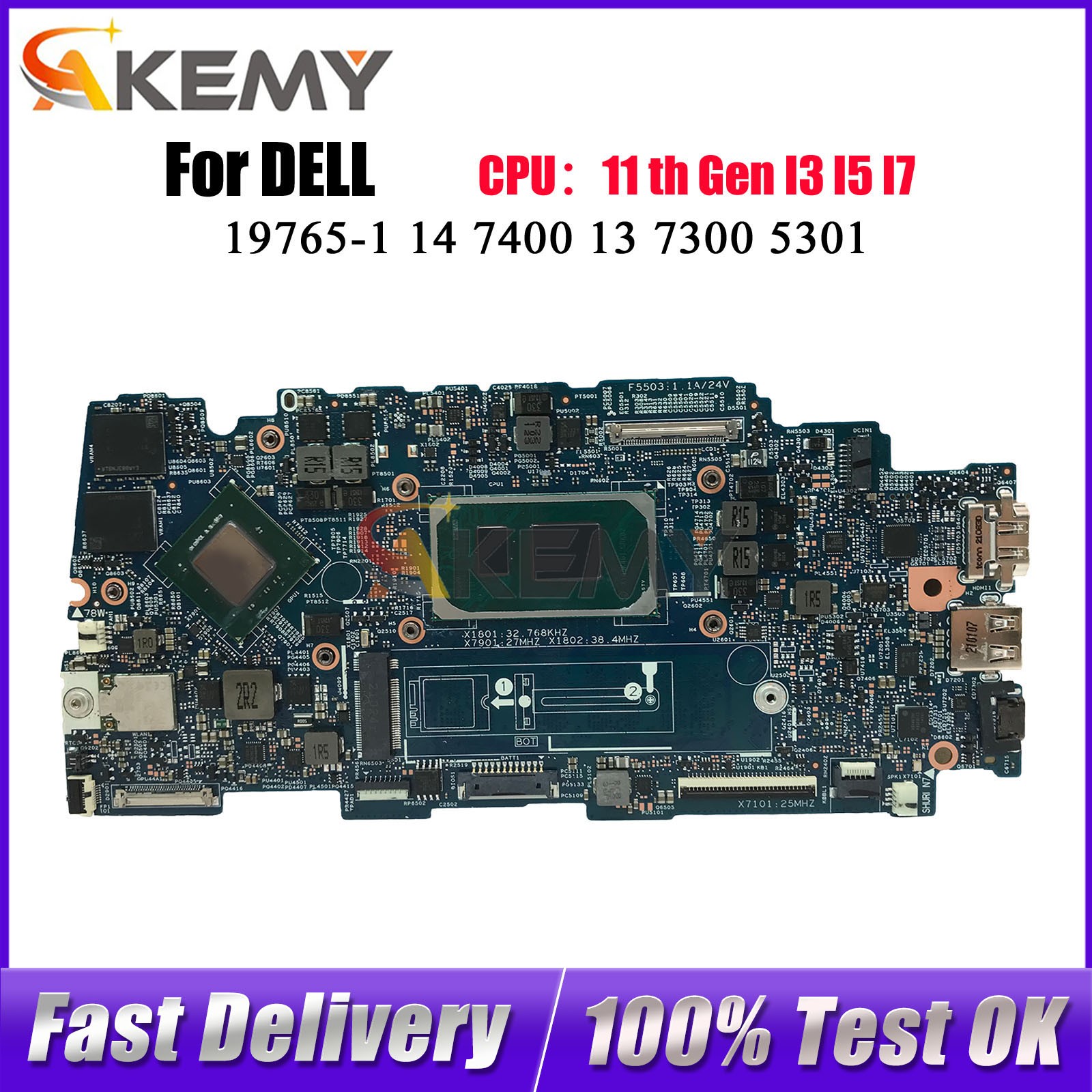 For Dell Inspiron 7400 7300 Vostro 5301 19765-1 Laptop Motherboard 09298W i5 i7