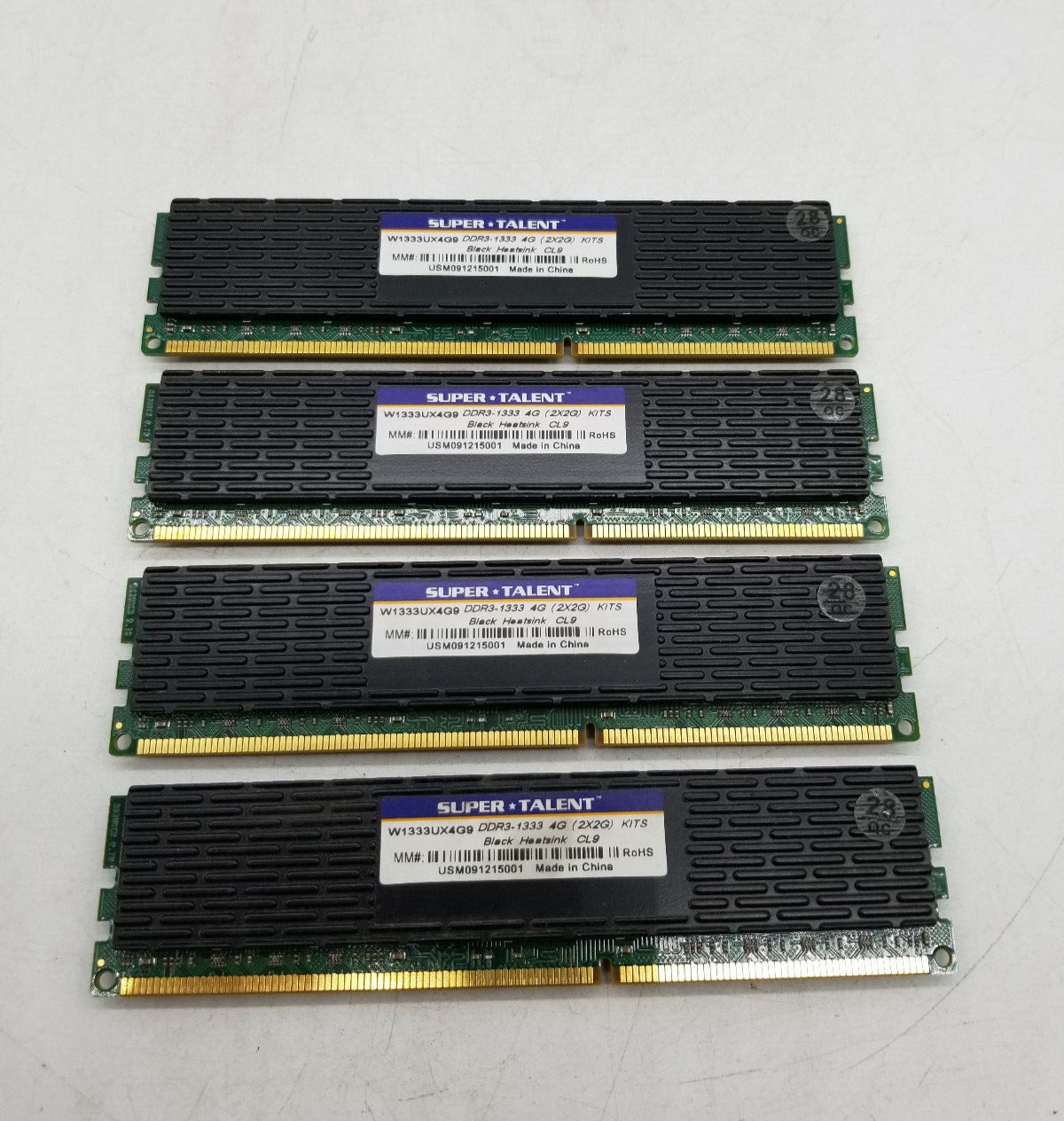 Super Talent 8GB 4x2GB DDR3 1333MHz Desktop Memory RAM W1333UX4G9