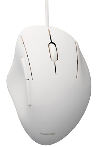ELECOM SHELLPHA Wired Mouse Quiet 5 Buttons Medium Size White M-SH20UBSKWH