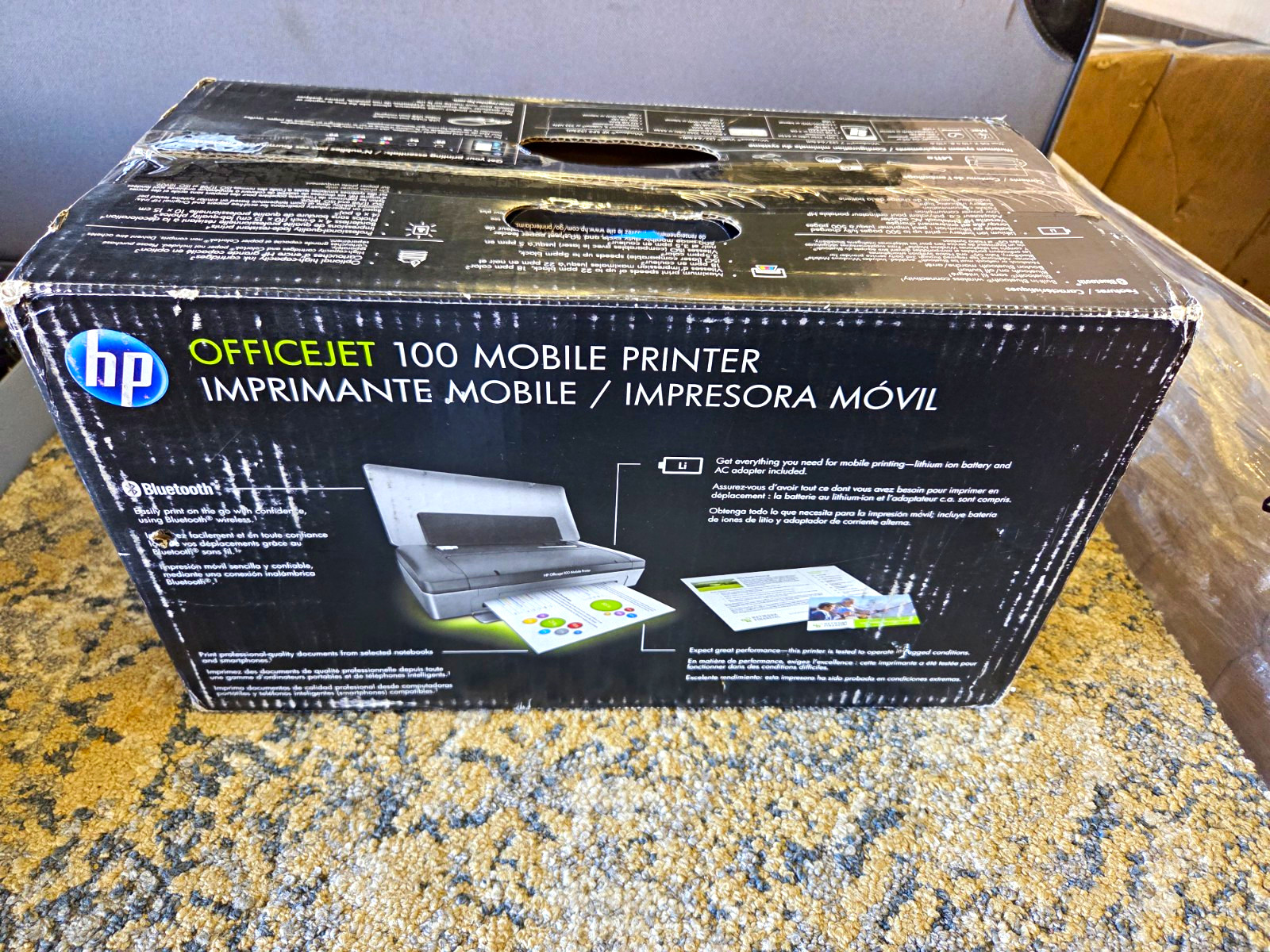 HP Officejet 100 Portable Mobile Inkjet Color Printer w/ Bluetooth USB
