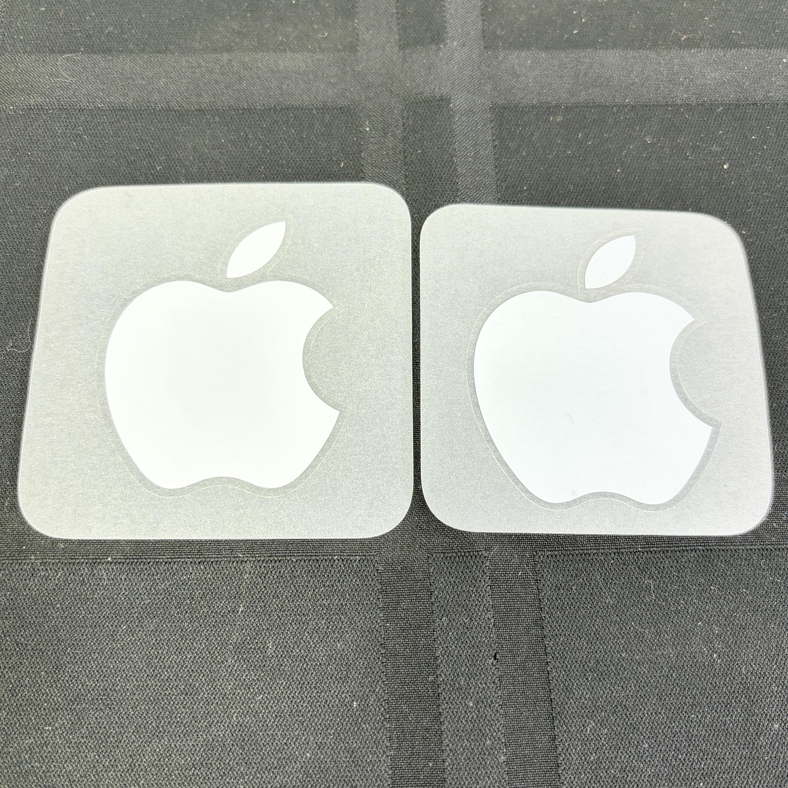 Apple Logo Stickers White Decal Pair MacBook IPad Laptop Phone Lot Original