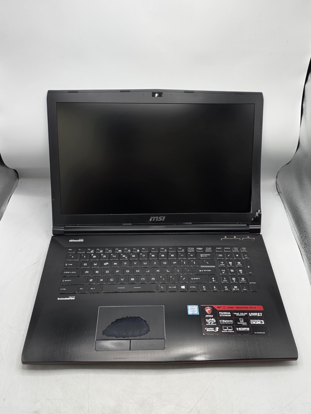 MSI GE72 6QD MS-1795 17.3" Laptop Core I7-6700HQ 960M READ