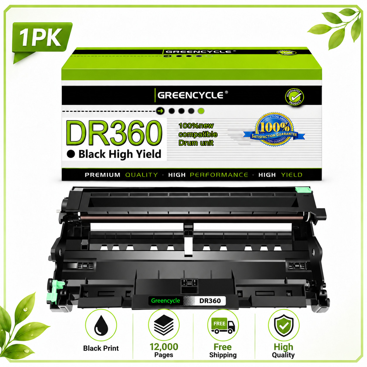 NEW 1PK Black DR630 Drum Unit for Brother MFC-L2680W MFC-L2685DW MFC-L2700DW