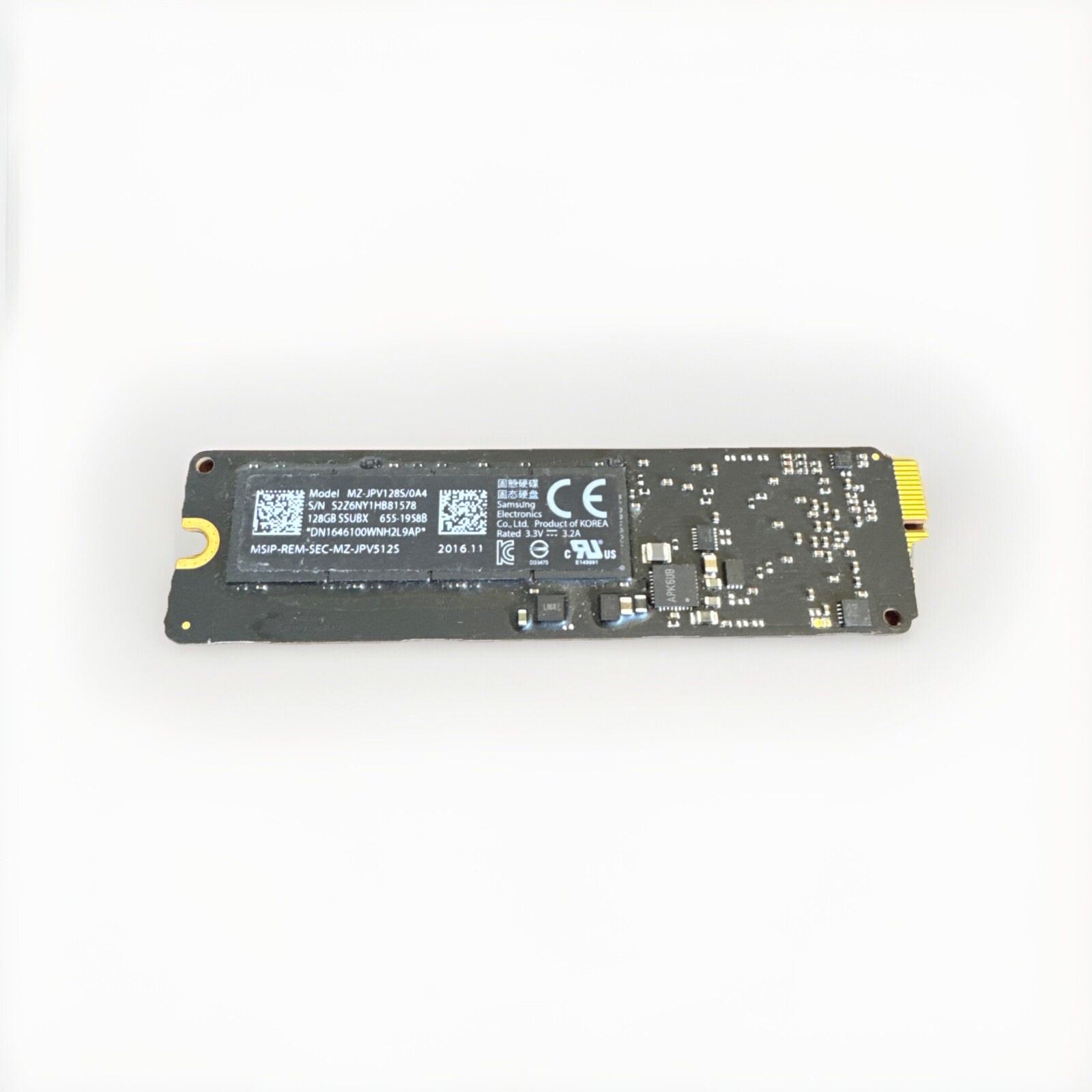 2015 Samsung 128GB SSD MZ-JPV128S/0A4 - PCI-E 3.0 x4 SSUBX for MacBook Pro/Air