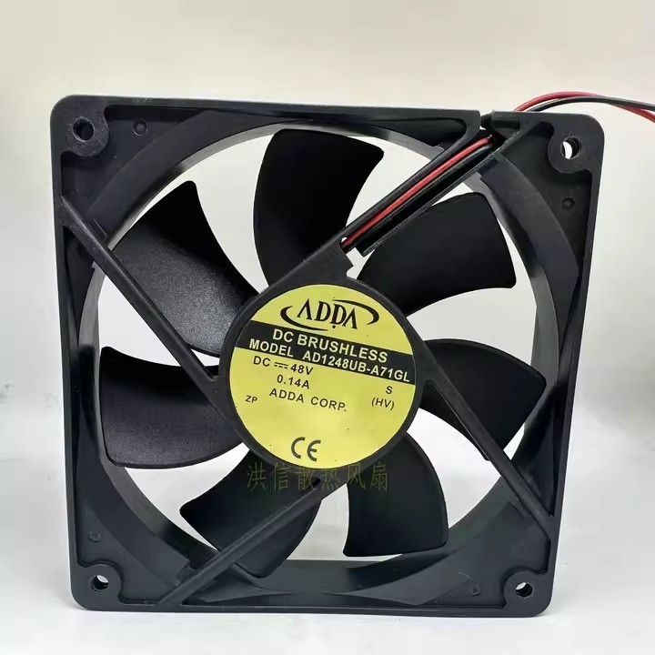 1PCS Genuine ADDA AD1248UB-A71GL 48V 0.14A 12CM 12025 2-Wire Cooling Fan