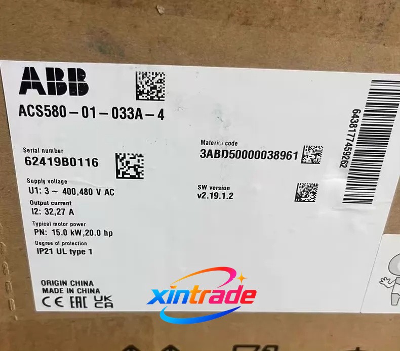 Free Tax  1pc ABB ACS580-01-033A-4 frequency converter 3PH 15KW