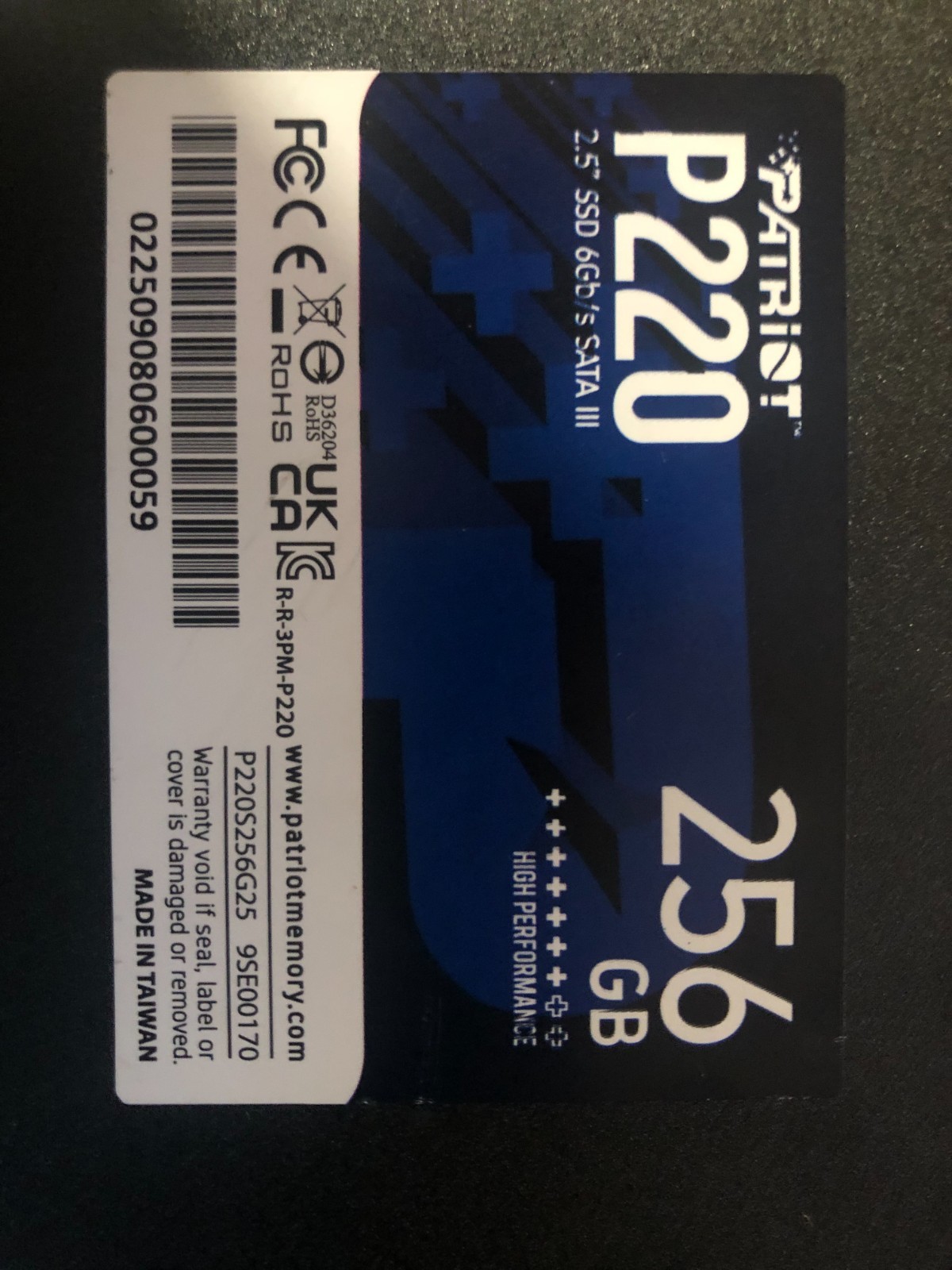 patriot p220 256gb ssd