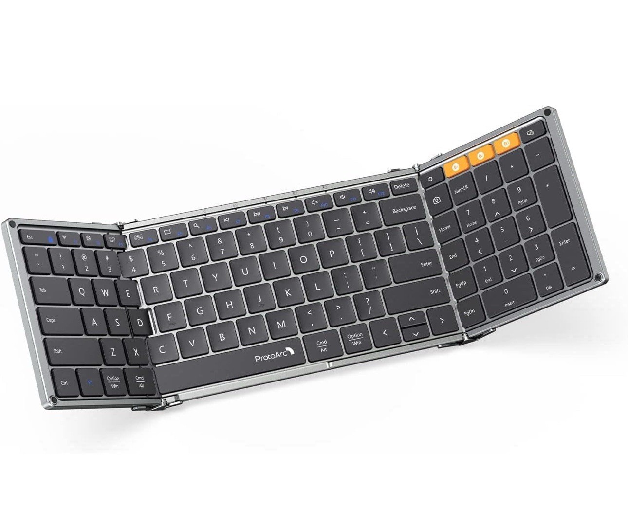ProtoArc Foldable Bluetooth Keyboard, XK01 Folding Wireless Portable Keyboard