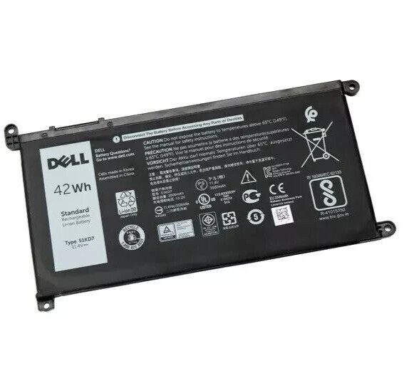 42WH Original 51KD7 Battery For Dell Chromebook 11 3100 3180 3189 5190 P28T001