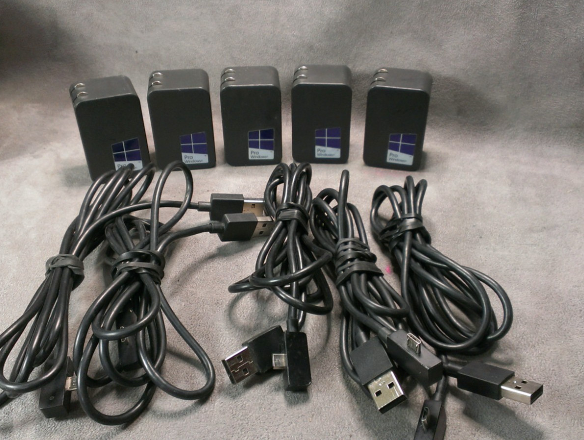Lot of 5 Microsoft AC Adapter 1623 1624 1645 1751 Microsoft Surface 3 Tablet