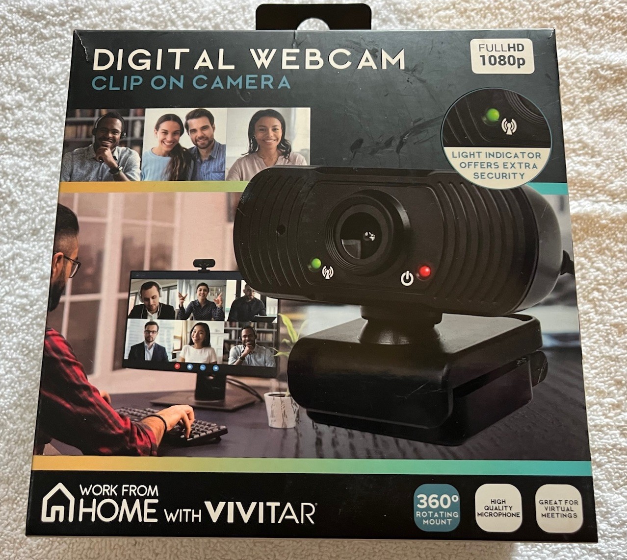 VIVITAR DIGITAL WEBCAM VWC107 FULL HD 1080p NEW IN BOX OPENED