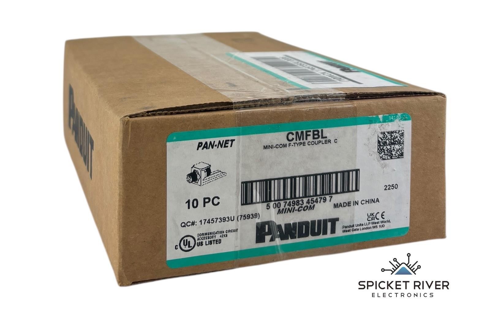 NEW - Box of 9 - Panduit CMFBL Mini-Com F-Type Coupler C - Black