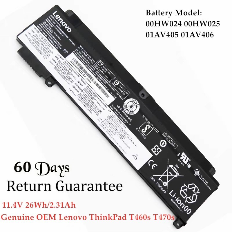 OEM 00HW024 00HW025 01AV405 01AV406 Battery For Lenovo ThinkPad T460s T470s New